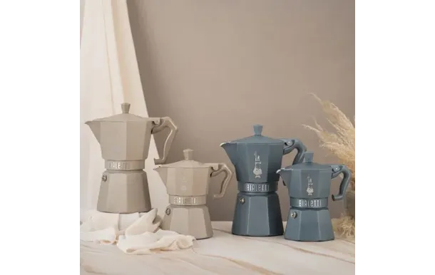 Bialetti Moka Exclusive 3 tasses Gris Silver Induction