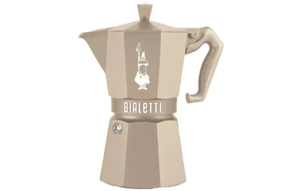 Cafetière Italienne Bialetti Moka Exclusive 6 Tasses Sable du Désert