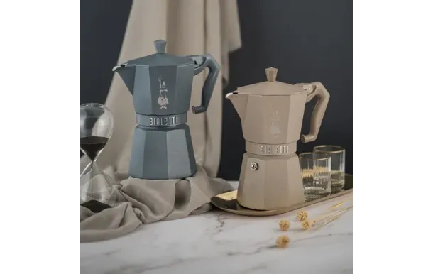 Cafetière Italienne Bialetti Moka Exclusive 6 Tasses Sable du Désert