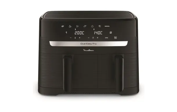 MOULINEX Friteuse à air chaud 8.3L Easy Fry Dual EZ901N20 - Airfryer double bac