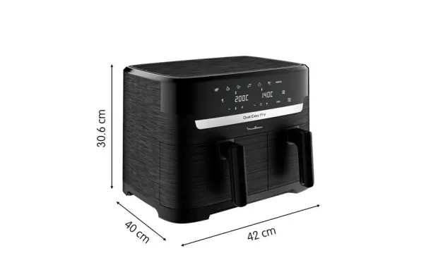 MOULINEX Friteuse à air chaud 8.3L Easy Fry Dual EZ901N20 - Airfryer double bac