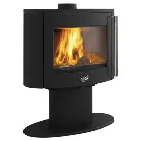 GODIN Poêle à bois panoramique 9 kW buche de 50 cm - 388243PEINTANTHRACIT