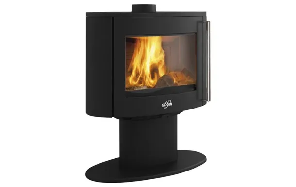 GODIN Poêle à bois panoramique 9 kW buche de 50 cm - 388243PEINTANTHRACIT