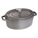 STAUB - Cocotte en fonte  Ovale 33 cm Gris Graphique - 1103318