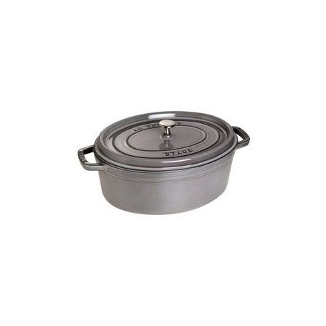 STAUB - Cocotte en fonte  Ovale 33 cm Gris Graphique - 1103318