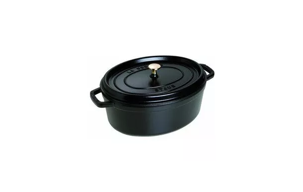 cocottes fonte Cocotte en fonte STAUB Ovale 33 cm  Noir - 1103325 ovale ronde ceramique pas cher