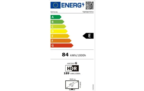 SAMSUNG Téléviseur 163 cm UHD 4K - TQ65QN70FAUXXC