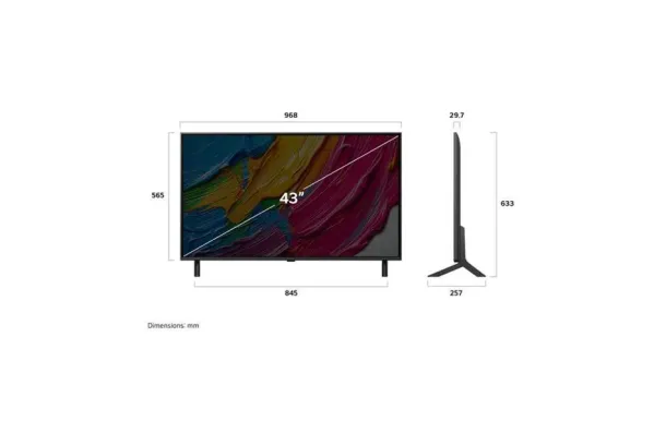 LG Téléviseur 108 cm UHD 4K - 43QNED80A6A