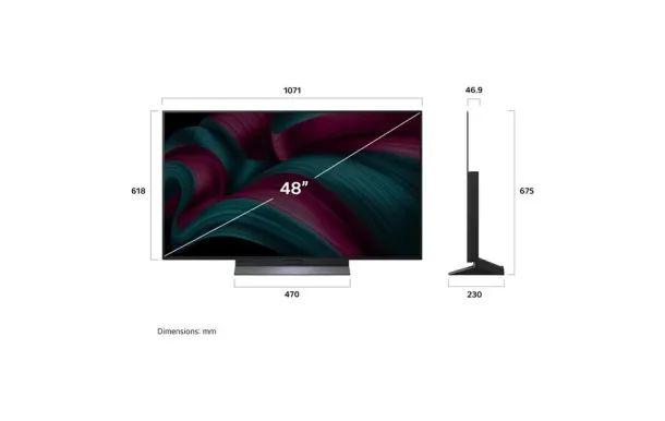 LG Téléviseur 121 cm UHD 4K - OLED48C56LB