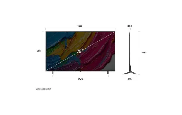 LG Téléviseur 189 cm UHD 4K - 75QNED80A6A
