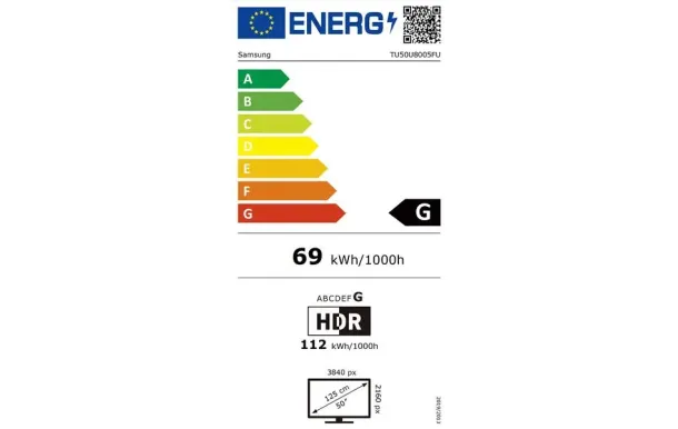 SAMSUNG Téléviseur 125 cm UHD 4K - TU50U8005FUXXC
