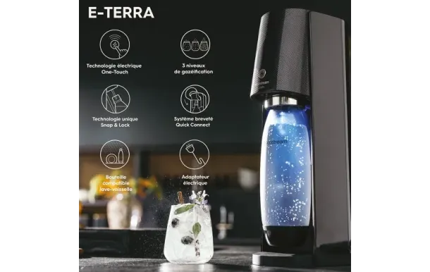 SODASTREAM MACHINE A GAZEIFIER E-TERRA NOIRE - 1012911331