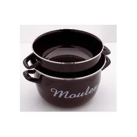 BAUMALU Marmite à moules 24 cm Noire