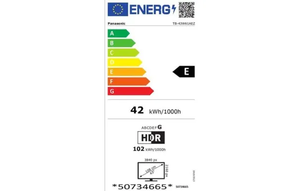 PANASONIC Téléviseur UHD 4K PA TB43W61AEZ