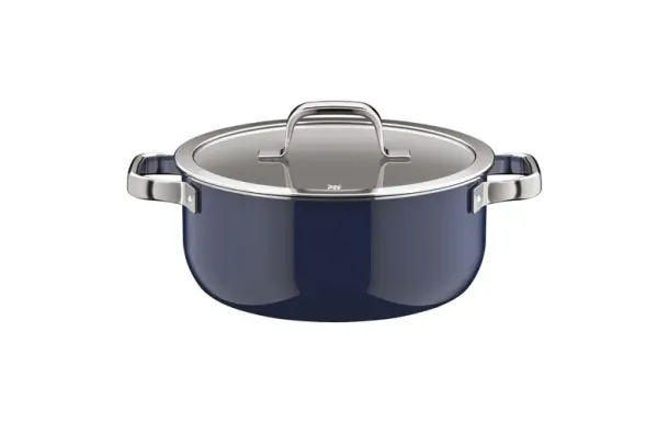 WMF Faitout bas 24 cm Bleu Foncé - Fusiontec Mineral Pro