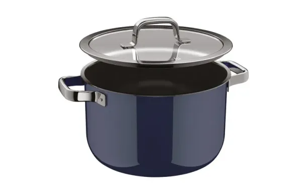 WMF Faitout haut 24 cm Bleu Foncé - Fusiontec Mineral Pro