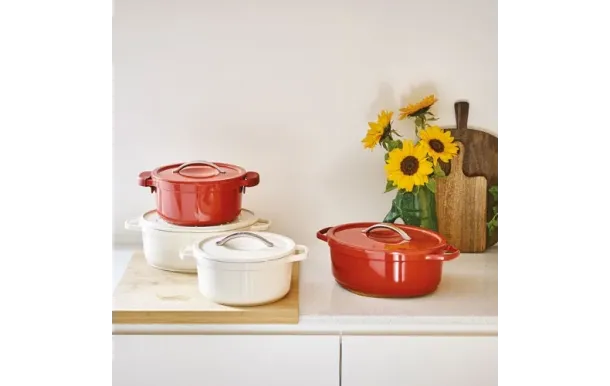 BEKA Cocotte ronde 24 cm / 4.5 L Rouge - Plume