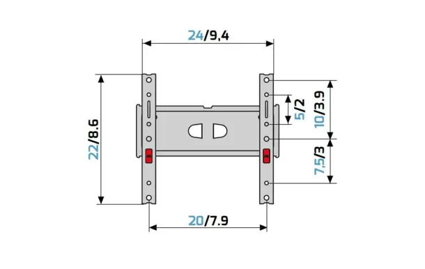MELICONI Support mural inclin GSDR200PLUSFB