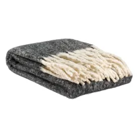 VIVARAISE - Plaid uni recyclé Isabel Caviar 130 x 160