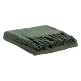 VIVARAISE - Plaid recyclé Isabel uni Sapin 130 x 160