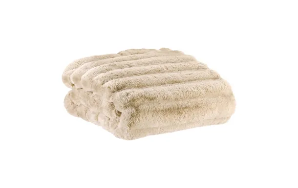VIVARAISE - Plaid Astrid Naturel 140 x 180