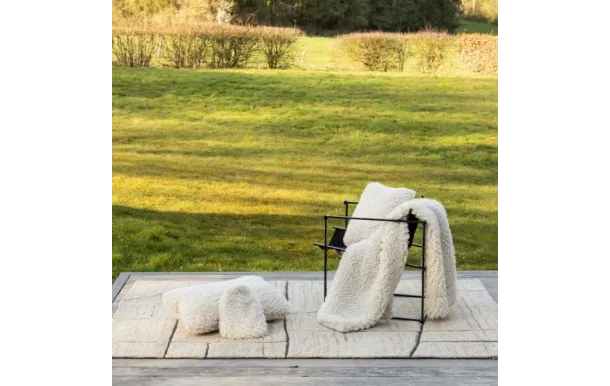 VIVARAISE - Coussin carré 40 x 65 cm NOAM Neige