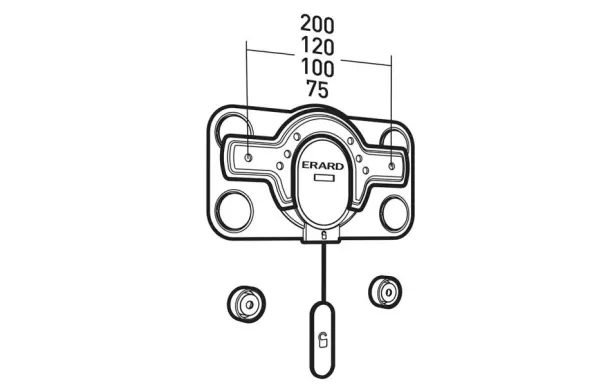 ERARD Support mural fixe FIXIT 200 - 044020