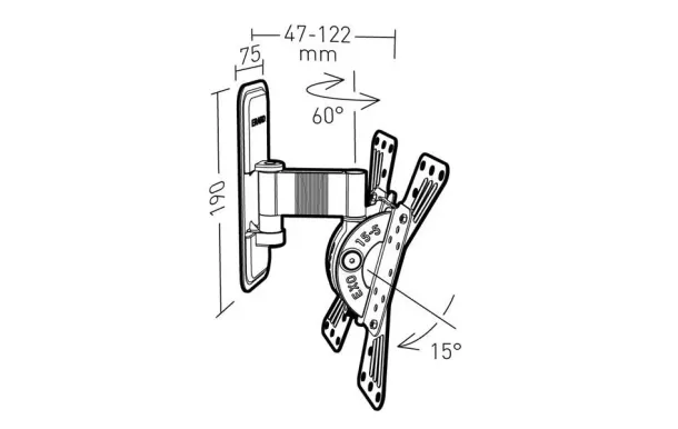 ERARD Support mural inclinable - 048120
