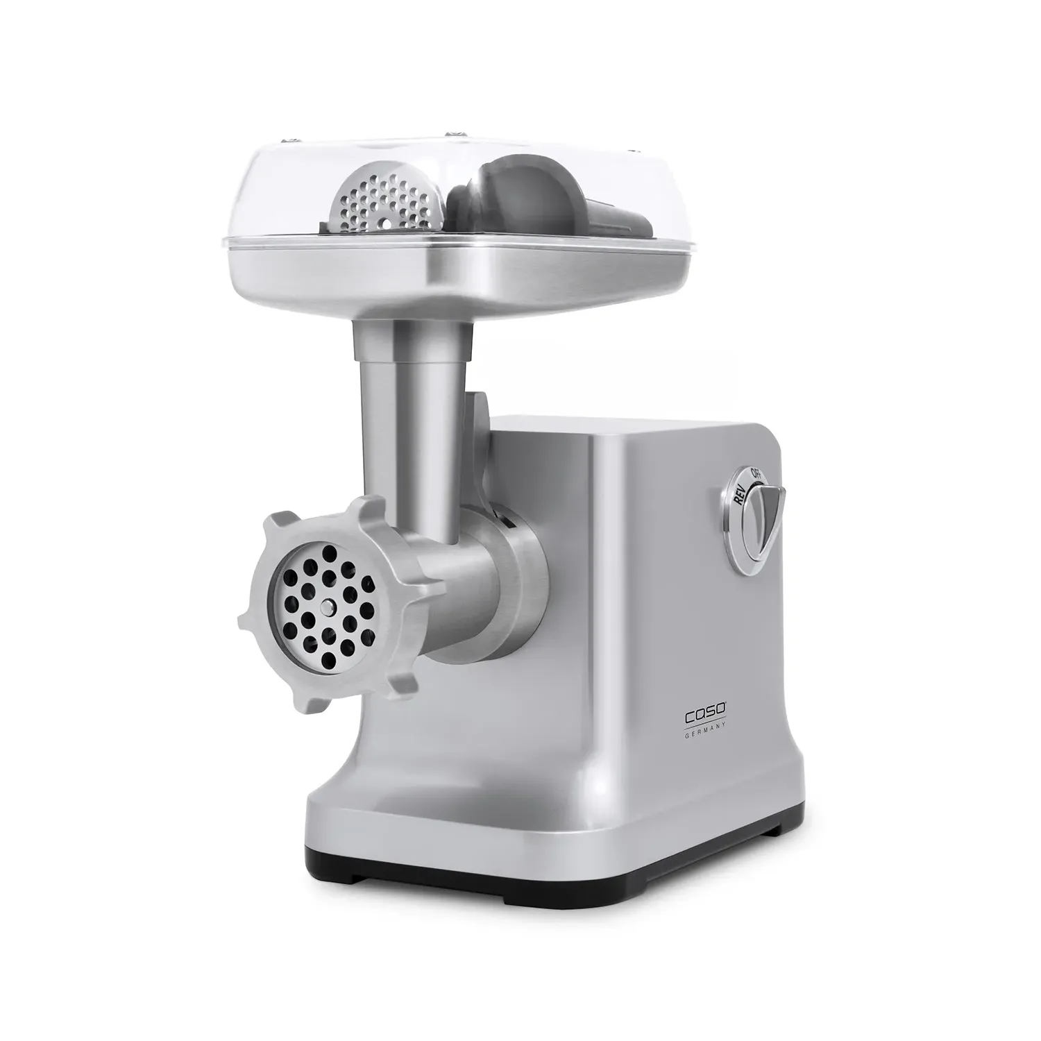 Caso FW2000 Hachoir à viande électrique y compris les biscuits à éclabousser accessoire nominal locked env. 2kg/ minute boîtier en fonte d'aluminium moteur puissant