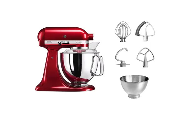 KITCHENAID Robot pâtissier 4.8 L sur socle Rouge Pomme Amour 4L8 - 5KSM175PSECA