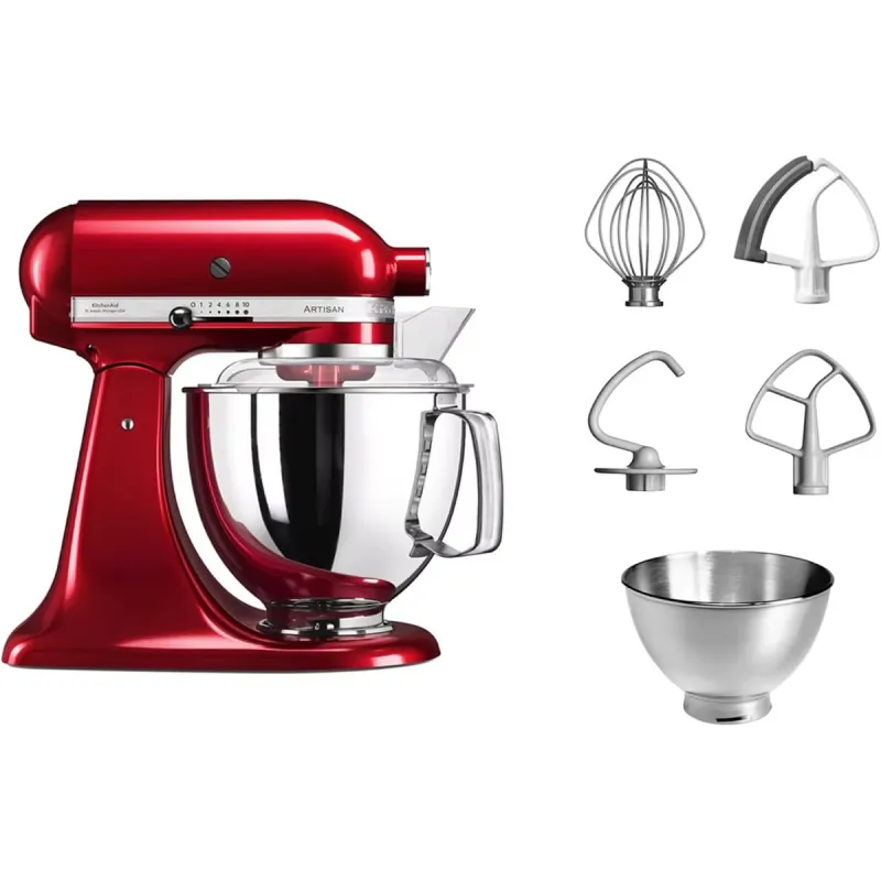 Image of KITCHENAID Robot pâtissier 4.8 L sur socle Rouge Pomme Amour 4L8 - 5KSM175PSECA