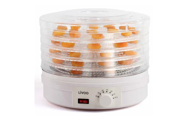 LIVOO Déshydrateur 5 plateaux thermostat blanc /4 DOM202
