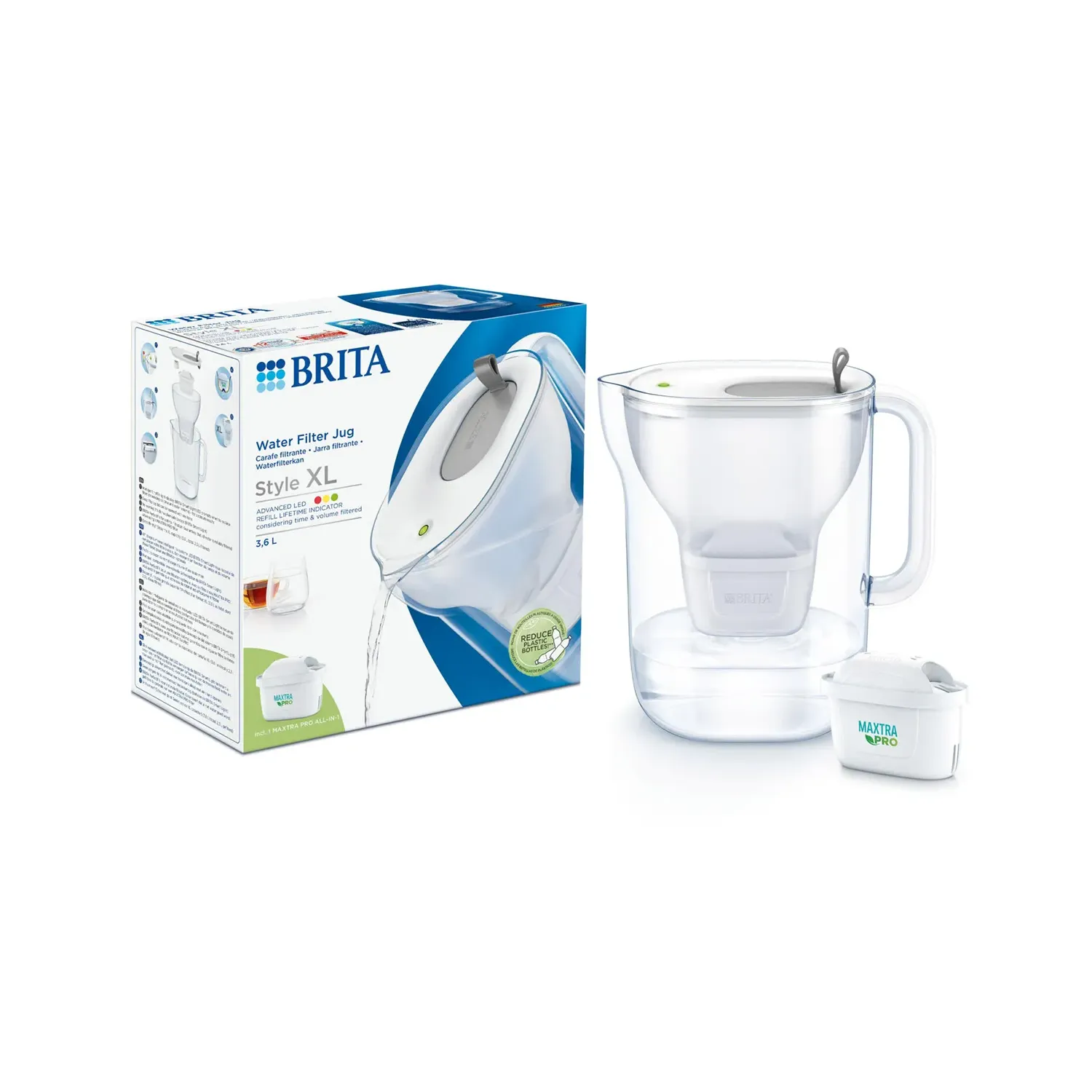 Carafe filtrante BRITA Style Capacité dont d'eau filtrée 1 Cartouche Maxtra Pro All In 1 incluse - vue 2