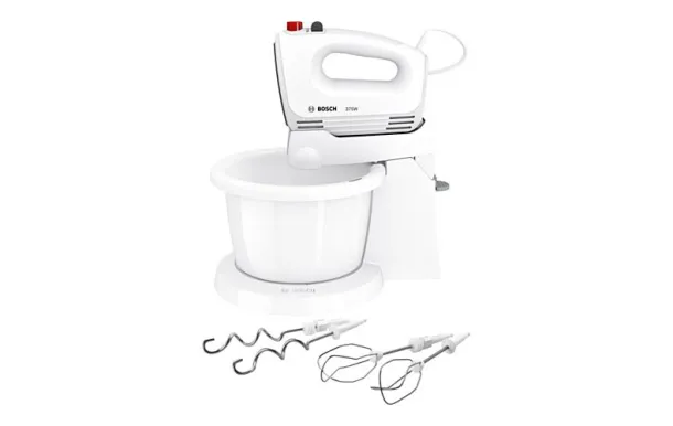 BOSCH Batteur + Bol 375W 4 v + turbo. Blanc //1R MFQ2600G