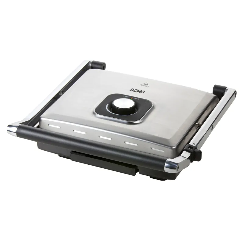 Grill multifonctions électrique DOMO Grandes plaques Teflon Couvercle flottant Thermostat réglable - vue 3