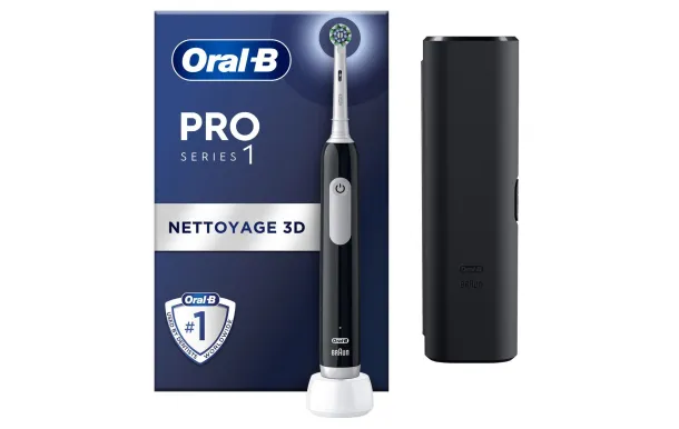 BRAUN Brosse à dent Elec Noire Oral-B Pro + Etuit /6 PRO-1-CROSS