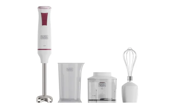 BLACK-DECKER BLACK&DECKER Mixer 600W Pied Inx amov.20Vit + accessoires /6 BXHBA601E