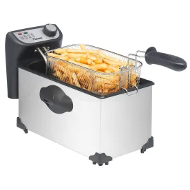 BESTRON Friteuse Design Inox cuve amovible 3,5L 2200W /3 AF351