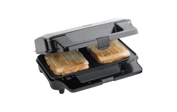 BESTRON Multi-Grill 3en1 Croq Gril Gauffre 900W Noir/Inox /3 ASG90XXL