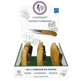 LE COQ FRANÇAIS Présentoir 12 couteaux à champignons de poche - Le Coq * 
