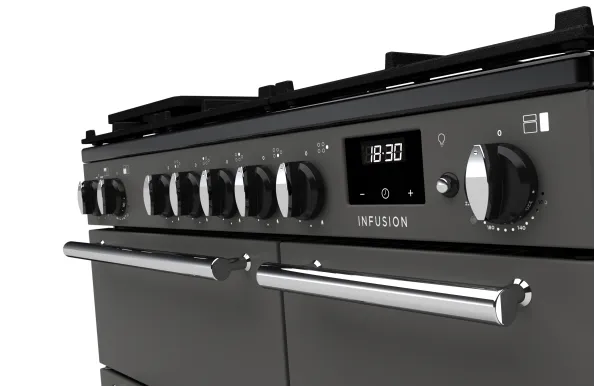 Falcon piano de cuisson Infusion Ngc 5 foyers gaz 90 CM CHARBON Mat satiné