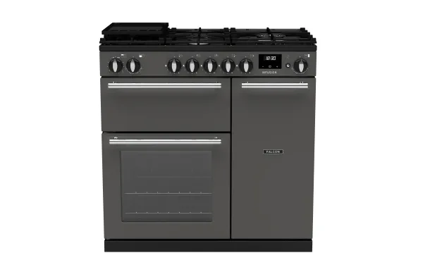 Falcon piano de cuisson Infusion Ngc 5 foyers gaz 90 CM CHARBON Mat satiné