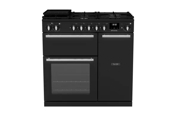 Falcon piano de cuisson Infusion Ngc 5 foyers gaz 90 CM CHARBON Mat satiné