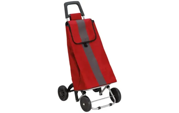 BLEU BLANC COURSE Poussette 4 roues Quatroll rouge noir