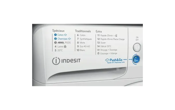 INDESIT Lave-linge frontal 8 kg 1200 tr/min BWE8127XWVFR