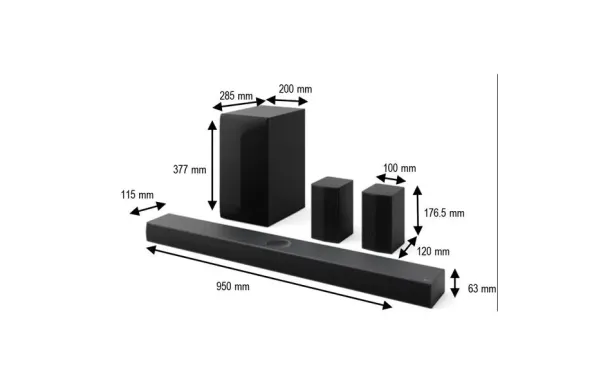LG Barre de son avec caisson 5.1.1 - S70TR.AEU