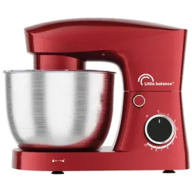 robot pâtissier rouge avec 3 accessoires