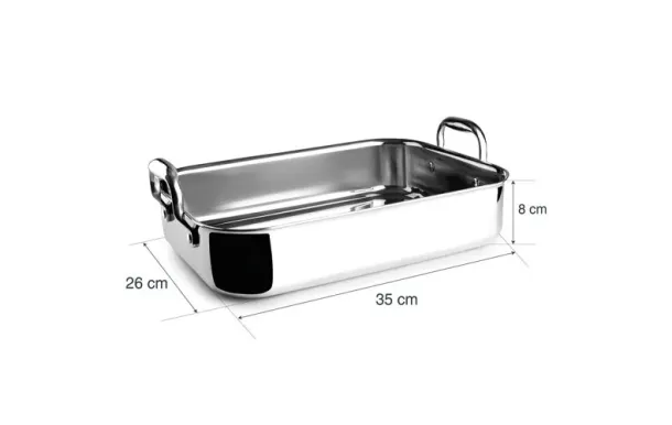 Plat four inox avec poignées