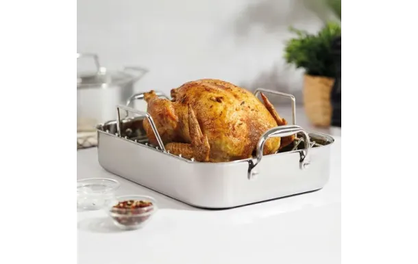 Plat four inox avec poignées