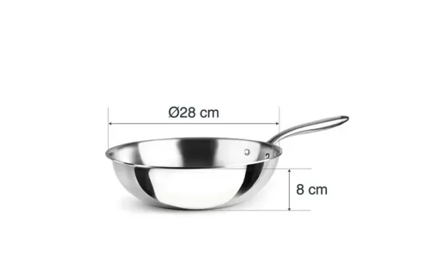 LACOR Poêle wok inox 28 cm - TriChef